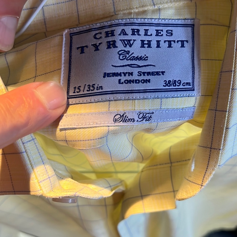 Bundle of Charles Tyrwhitt Mens slim fit dress shirts 15x35 bundle of 4